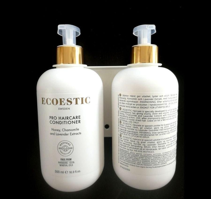 Vägghållare vit dubbel - Ecoestic Sweden